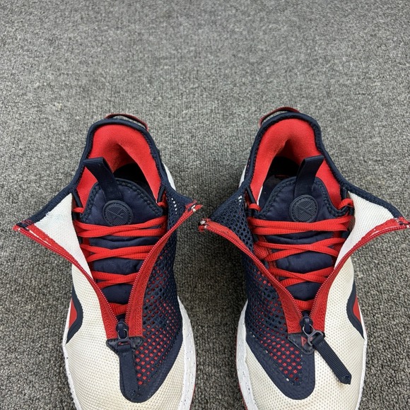 Nike PG 4 USA Basketball Shoes CD5079-101 White Obsidian Red Mens Size 11